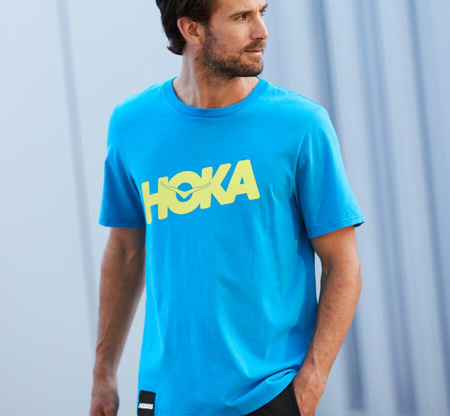 Hoka One One Gömlek Erkek Mavi - Brand - PH4563217